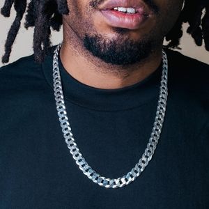 925 SILVER SUPER FLAT CURB CHAIN